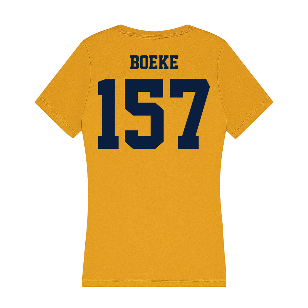 AU - NCAA Wrestling : Kyle Boeke - Women's V-Neck T-Shirt-1