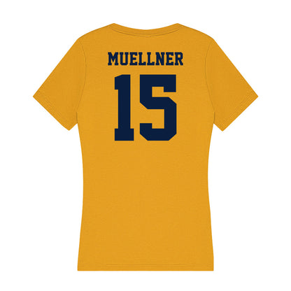 AU - NCAA Women's Volleyball : Maddie Muellner - Women's V-Neck T-Shirt-1