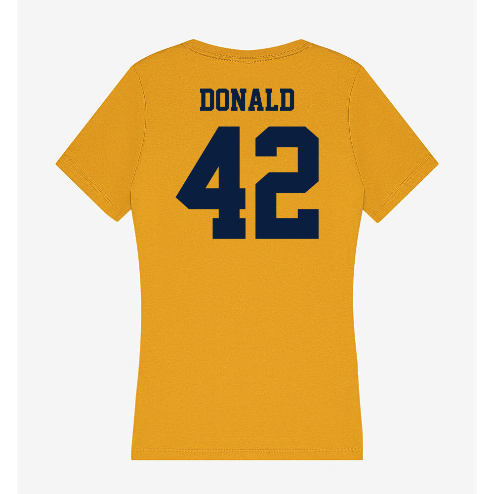 AU - NCAA Women's Basketball : Mia Donald - Women's V-Neck T-Shirt-1