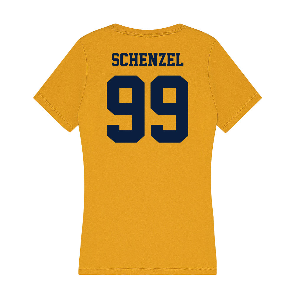 AU - NCAA Men's Basketball : August Schenzel - Women's V-Neck T-Shirt-1