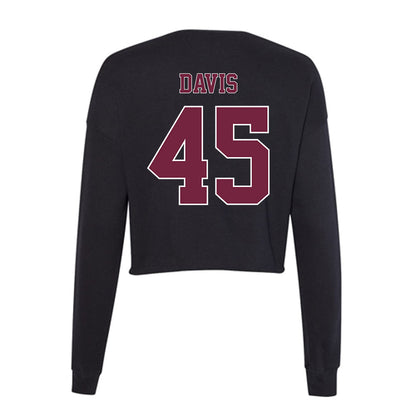 Fordham - NCAA Football : Tyler Davis - Women's Cropped Crew Fleece-1