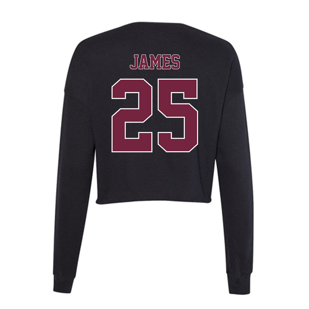 Fordham - NCAA Football : Jamell James - Women's Cropped Crew Fleece-1
