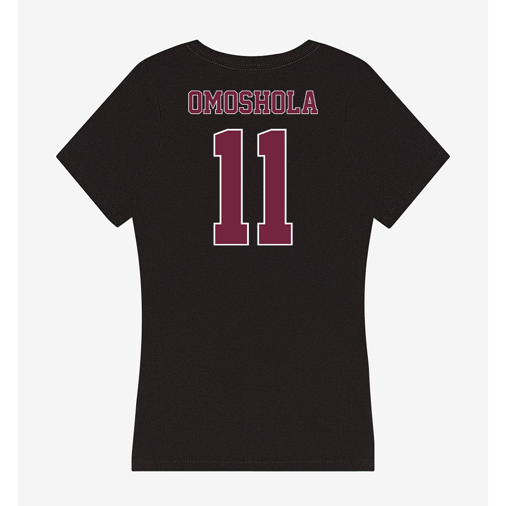Fordham - NCAA Women's Basketball : Precious Omoshola - Women's V-Neck T-Shirt-1