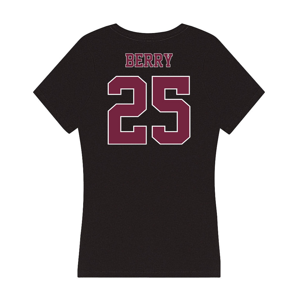 Fordham - NCAA Women's Basketball : Kaila Berry - Women's V-Neck T-Shirt-1