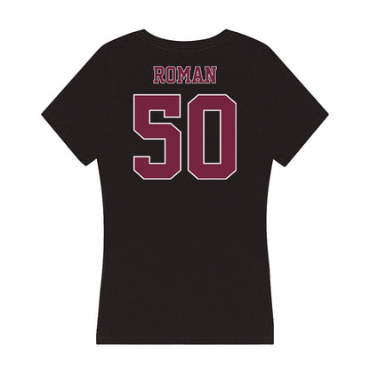 Fordham - NCAA Football : Connor Roman - Women's V-Neck T-Shirt-1