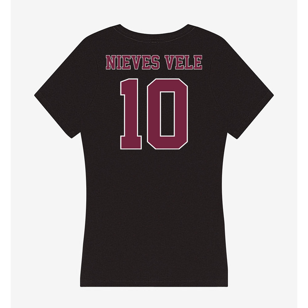 Fordham - NCAA Men's Swimming & Diving : Bryam Nieves Vele - Women's V-Neck T-Shirt-1