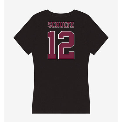 Fordham - NCAA Men's Basketball : Rikus Schulte - Women's V-Neck T-Shirt-1