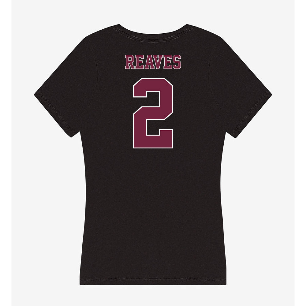 Fordham - NCAA Men's Basketball : Dejour Reaves - Women's V-Neck T-Shirt-1