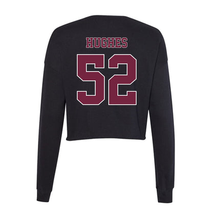 Fordham - NCAA Football : Shane Hughes - Women's Cropped Crew Fleece-1