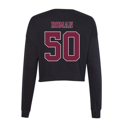 Fordham - NCAA Football : Connor Roman - Women's Cropped Crew Fleece-1