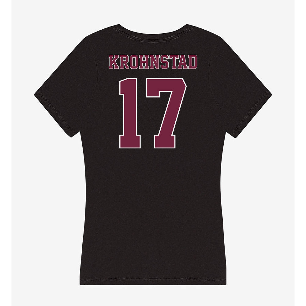 Fordham - NCAA Men's Soccer : Erik Krohnstad - Women's V-Neck T-Shirt-1