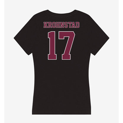 Fordham - NCAA Men's Soccer : Erik Krohnstad - Women's V-Neck T-Shirt-1