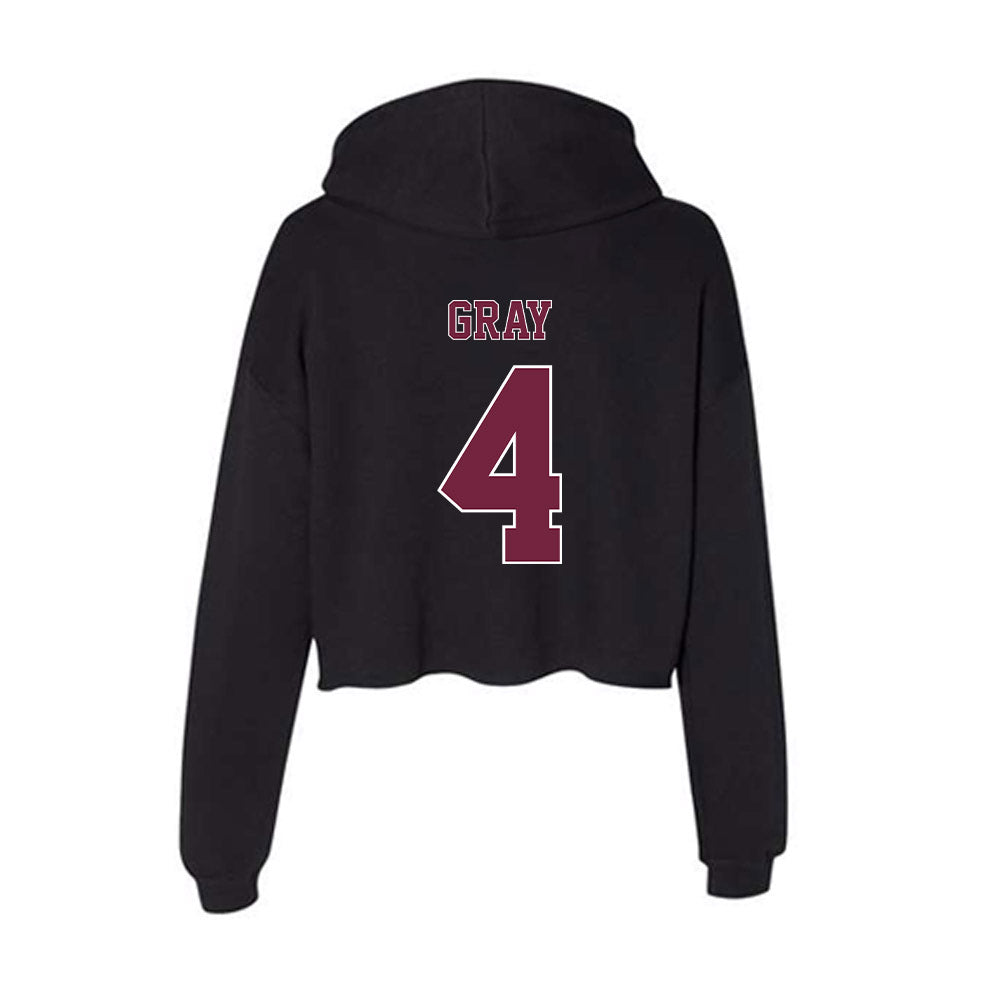Fordham - NCAA Men's Soccer : Thomas Gray - Women's Crop Fleece Hoodie-1