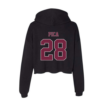 Fordham - NCAA Men's Soccer : Christian Pica - Women's Crop Fleece Hoodie-1