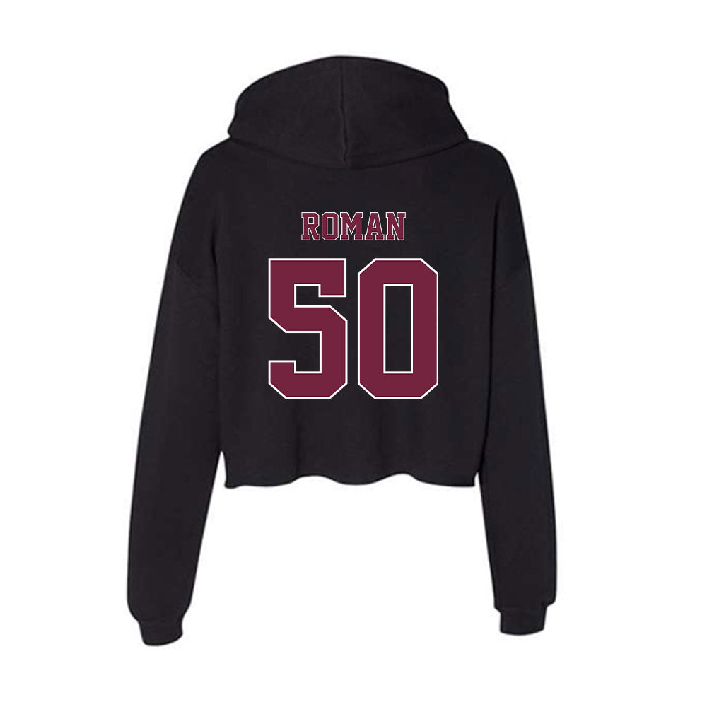Fordham - NCAA Football : Connor Roman - Women's Crop Fleece Hoodie-1
