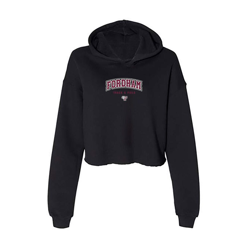 Fordham - NCAA Men's Track & Field : James Alati - Women's Crop Fleece Hoodie-0