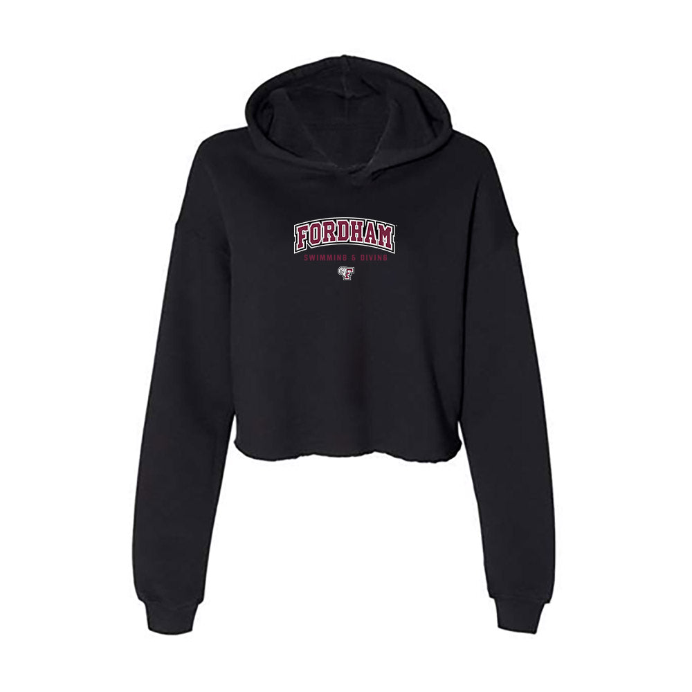 Fordham - NCAA Men's Swimming & Diving : Alex Ayers - Women's Crop Fleece Hoodie-0