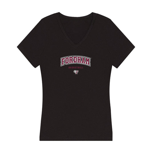 Fordham - NCAA Men's Basketball : Dejour Reaves - Women's V-Neck T-Shirt-0