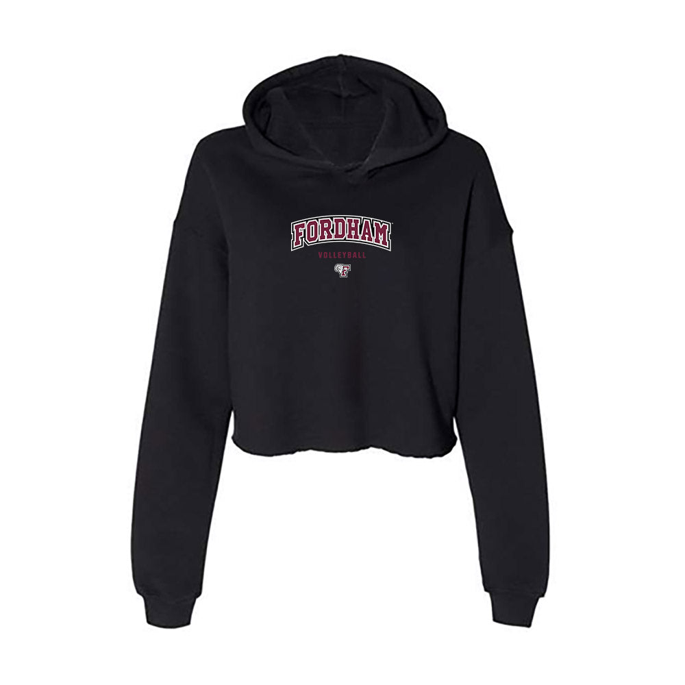 Fordham - NCAA Women's Volleyball : Erynn Sweeney - Women's Crop Fleece Hoodie-0