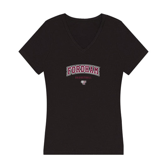 Fordham - NCAA Men's Basketball : Joshua Rivera - Women's V-Neck T-Shirt-0