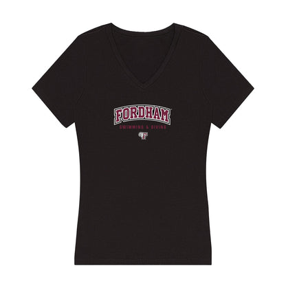 Fordham - NCAA Men's Swimming & Diving : Bryam Nieves Vele - Women's V-Neck T-Shirt-0
