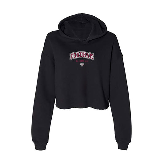 Fordham - NCAA Men's Basketball : Roor Akhuar - Women's Crop Fleece Hoodie-0