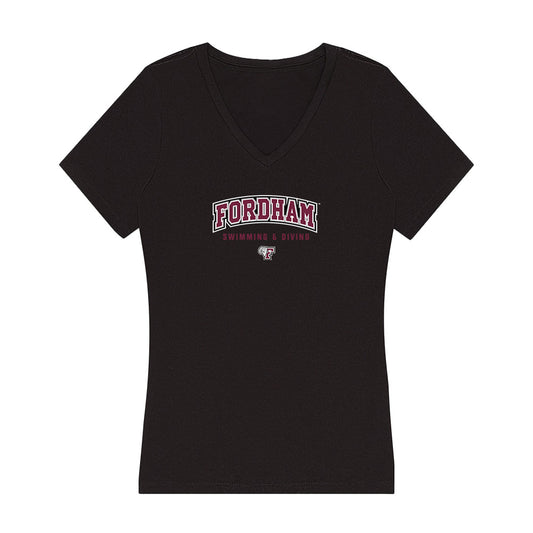 Fordham - NCAA Men's Swimming & Diving : Alex Ayers - Women's V-Neck T-Shirt-0