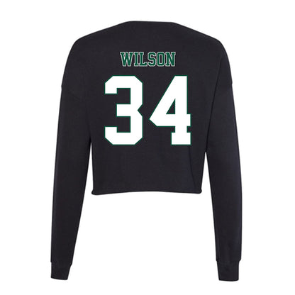Northeastern State - NCAA Football : Donniel Wilson - Women's Cropped Crew Fleece-1