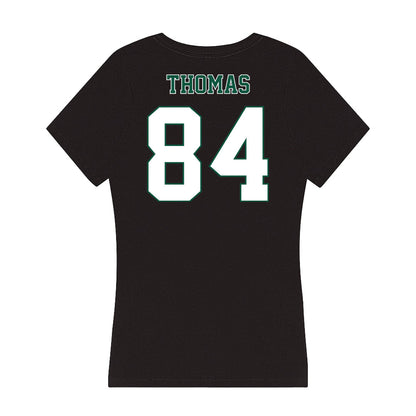 Northeastern State - NCAA Football : Ke'Aunte Thomas - Women's V-Neck T-Shirt-1