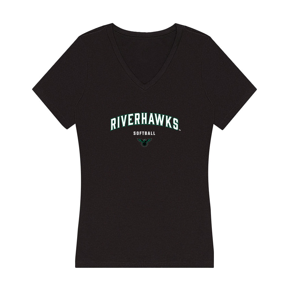 Northeastern State - NCAA Softball : Brynn Burchfield - Women's V-Neck T-Shirt-0