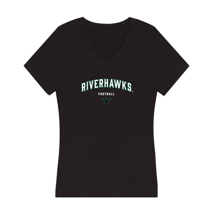 Northeastern State - NCAA Football : Cayson Badley - Women's V-Neck T-Shirt-0