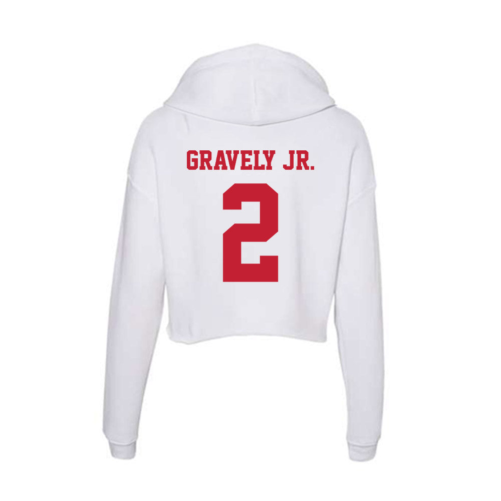 Ball State - NCAA Football : Michael Gravely Jr. - Classic Shersey Women's Crop Fleece Hoodie-1