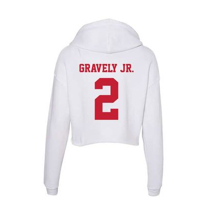 Ball State - NCAA Football : Michael Gravely Jr. - Classic Shersey Women's Crop Fleece Hoodie-1