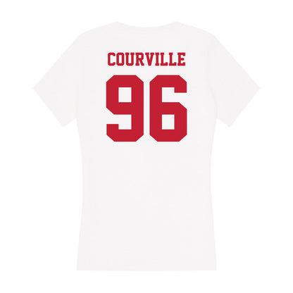 Ball State - NCAA Football : Jackson Courville - Classic Shersey Women's V-Neck T-Shirt-1