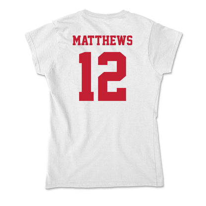 Ball State - NCAA Softball : Kaitlyn Matthews - Classic Shersey Soft Style Women’s T-Shirt-1