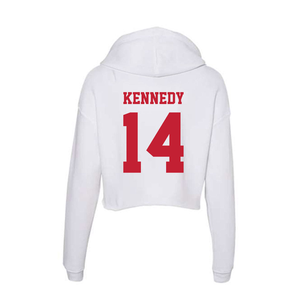 Ball State - NCAA Women's Volleyball : Aniya Kennedy - Classic Shersey Women's Crop Fleece Hoodie-1