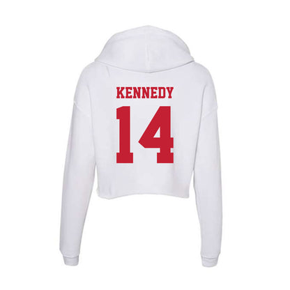 Ball State - NCAA Women's Volleyball : Aniya Kennedy - Classic Shersey Women's Crop Fleece Hoodie-1