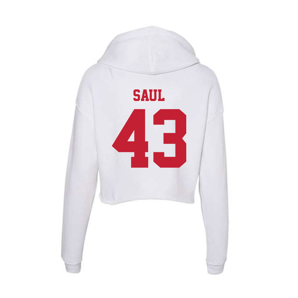 Ball State - NCAA Football : Adam Saul - Classic Shersey Women's Crop Fleece Hoodie-1