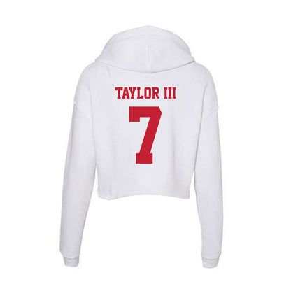 Ball State - NCAA Football : Walter Taylor III - Classic Shersey Women's Crop Fleece Hoodie-1