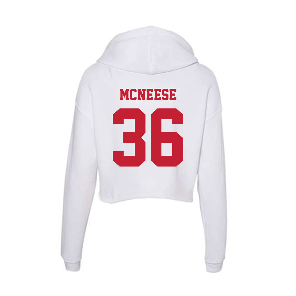 Ball State - NCAA Football : Khani McNeese - Classic Shersey Women's Crop Fleece Hoodie-1