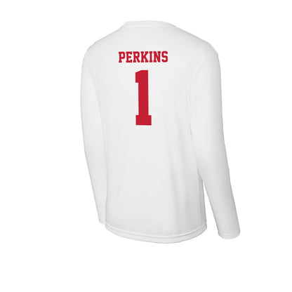 Ball State - NCAA Baseball : Maalik Perkins - Classic Shersey Activewear Long Sleeve T-Shirt-1