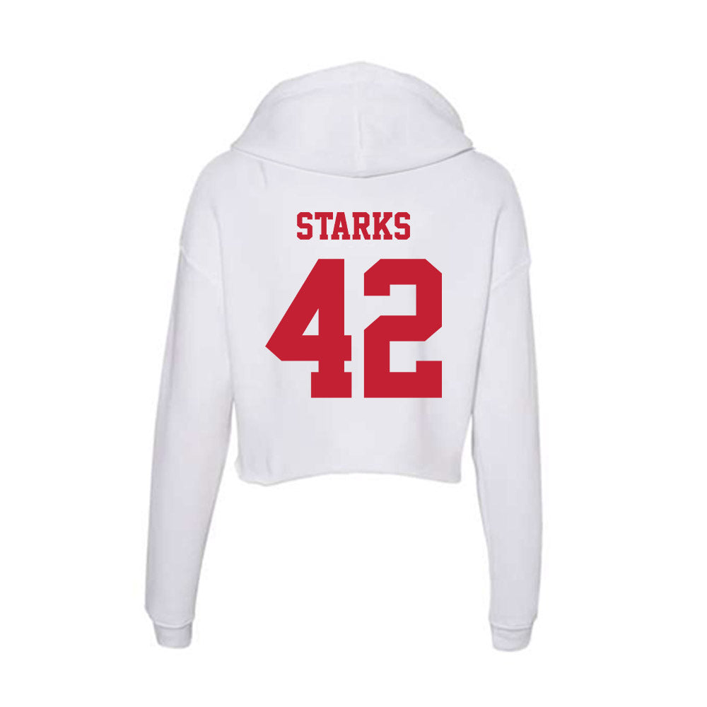 Ball State - NCAA Football : Layton Starks - Classic Shersey Women's Crop Fleece Hoodie-1