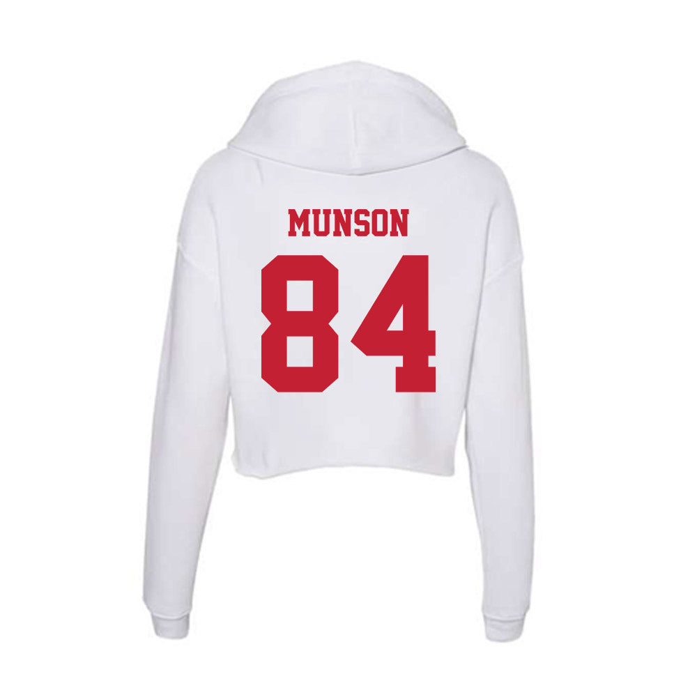 Ball State - NCAA Football : Nick Munson - Classic Shersey Women's Crop Fleece Hoodie-1