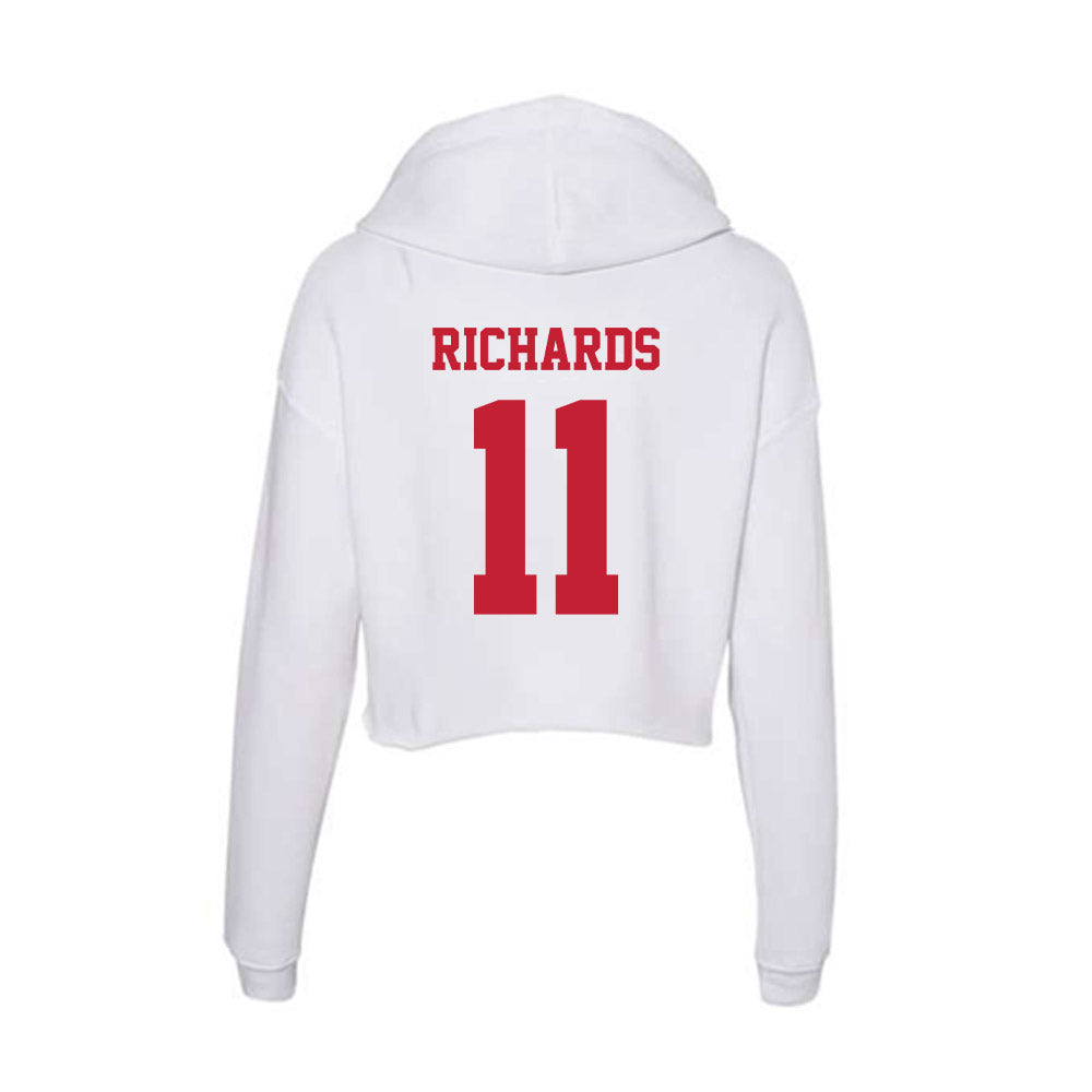 Ball State - NCAA Softball : Emma Richards - Classic Shersey Women's Crop Fleece Hoodie-1