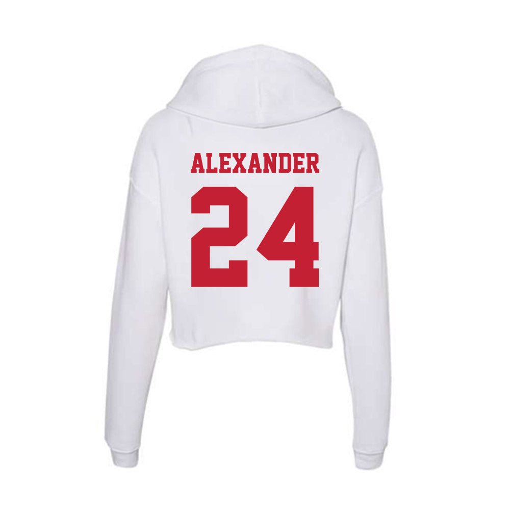 Ball State - NCAA Football : Jalen Alexander - Classic Shersey Women's Crop Fleece Hoodie-1