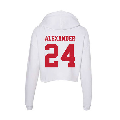 Ball State - NCAA Football : Jalen Alexander - Classic Shersey Women's Crop Fleece Hoodie-1