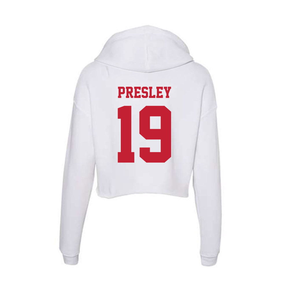 Ball State - NCAA Football : Nick Presley - Classic Shersey Women's Crop Fleece Hoodie-1