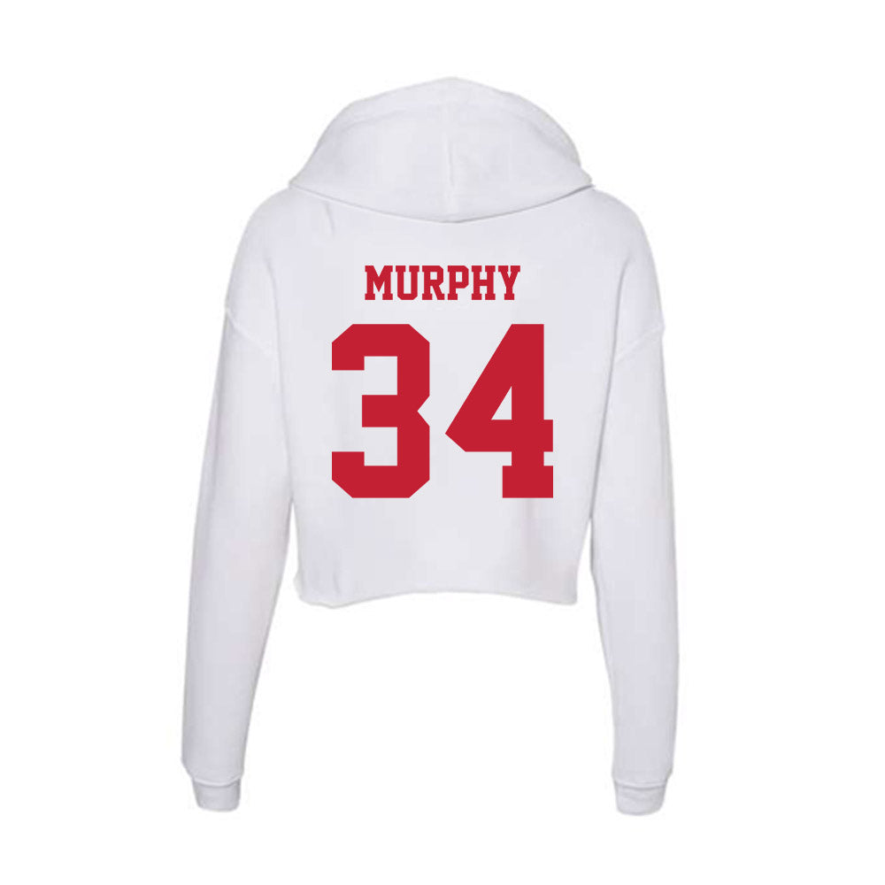 Ball State - NCAA Baseball : Trent Murphy - Classic Shersey Women's Crop Fleece Hoodie-1