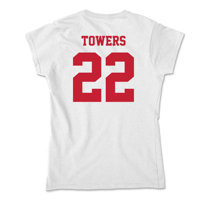 Ball State - NCAA Women's Basketball : Tessa Towers - Classic Shersey Soft Style Women’s T-Shirt-1