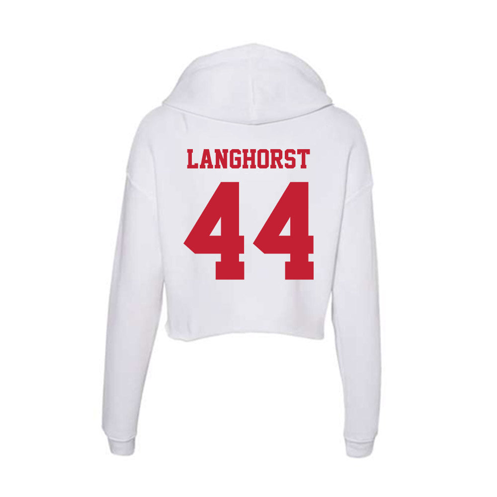 Ball State - NCAA Baseball : Kade Langhorst - Classic Shersey Women's Crop Fleece Hoodie-1